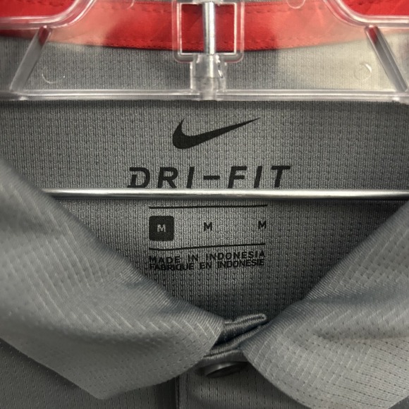 Ohio State Buckeyes Shirt Mens Medium Gray Short Sleeve Polo Nike Dri Fit Adult - Picture 5 of 10